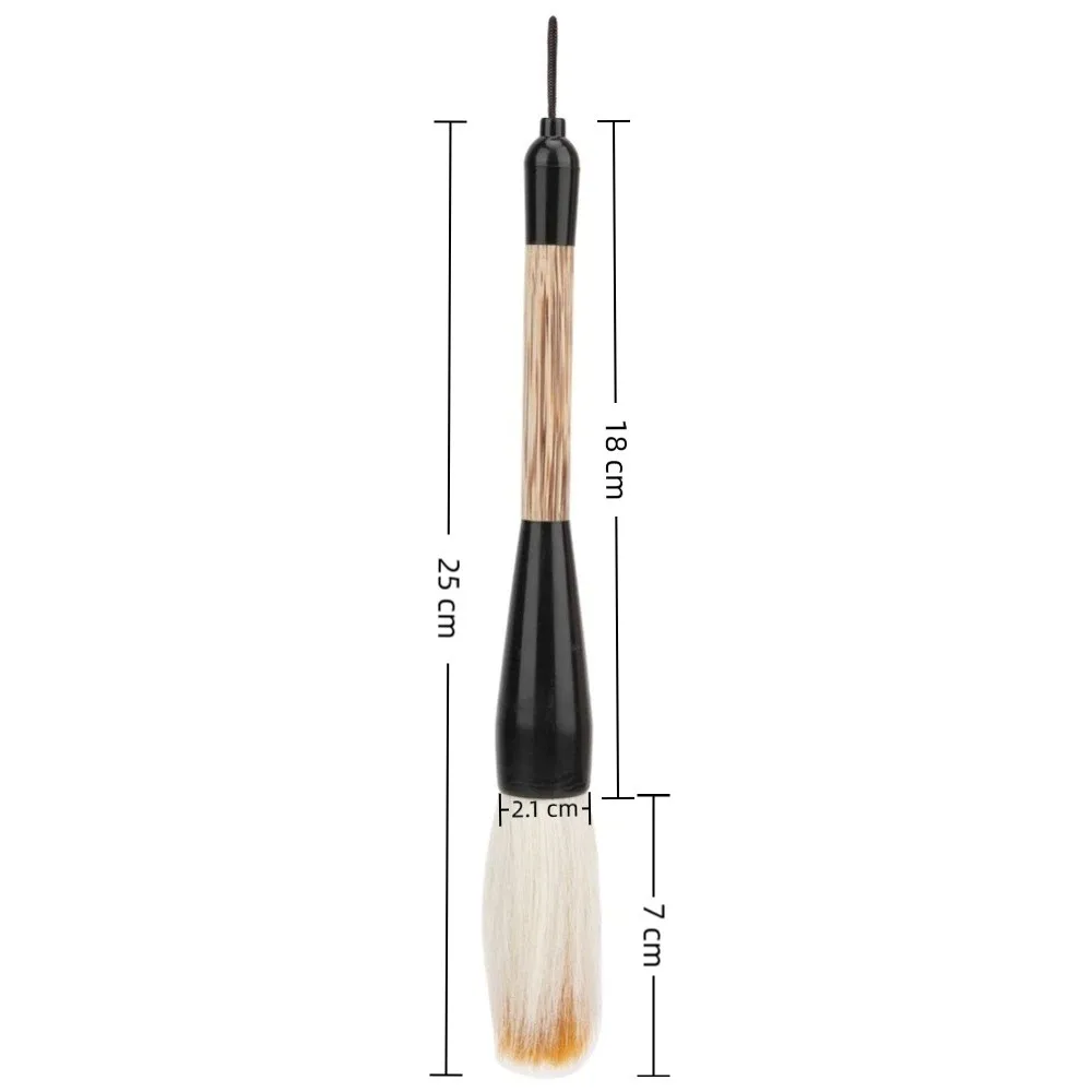 Thick Nylon Hair Large Calligraphy Bucket Brush Sturdy Handle Full Brush Head Nylon Hair Writing Brush Good Ink Retention