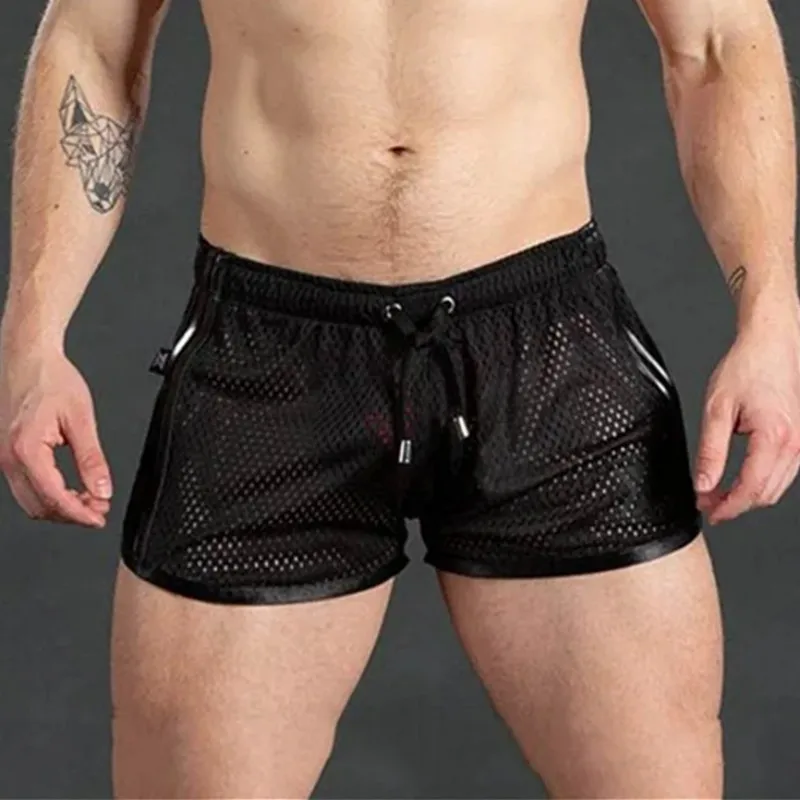 New Gym Mens Sport Running Shorts Quick Dry grid Workout Short Pants GYM Men Soccer Tennis Training Beach Swim men Shorts