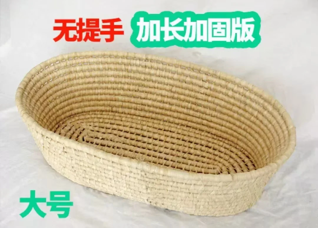 Original Handmade Rattan Oval Summer Cool Large Muppet Cat Nest Four Seasons Universal