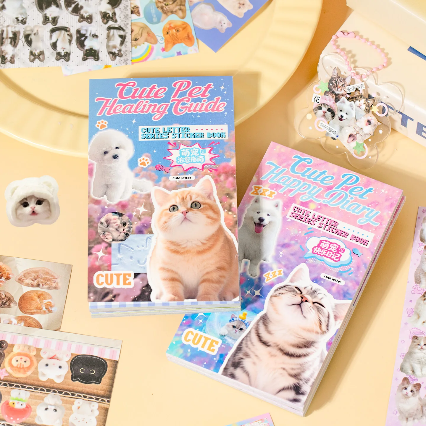 Mr. Paper 2Style Cut-to-Size Sticker Book Cute Cat Dog Letter Theme DIY Journal Scrapbook Laptop Phone Case Dairy Scene Stickers