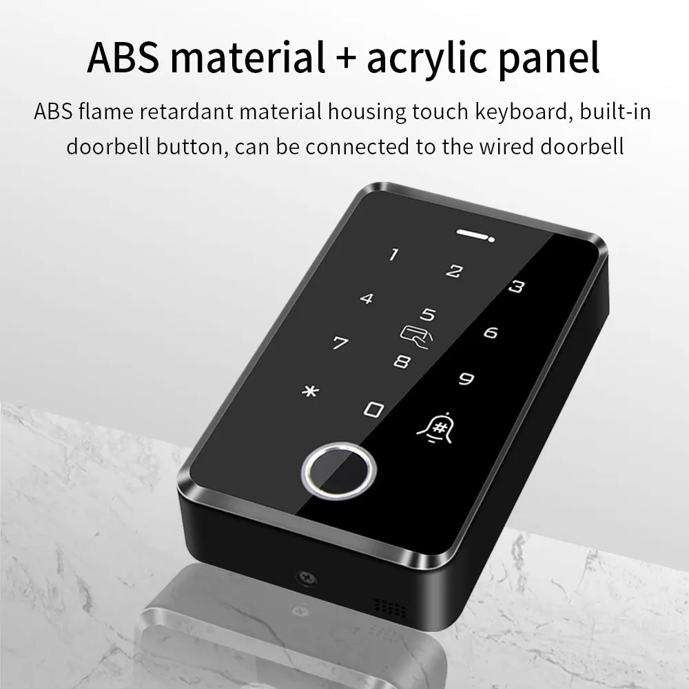 WiFi Tuya Fingerprint Access Control Keyboard Outdoor Waterproof Standalone RFID Keypad 125Khz 13.56MHz WG26 Smart APP Control