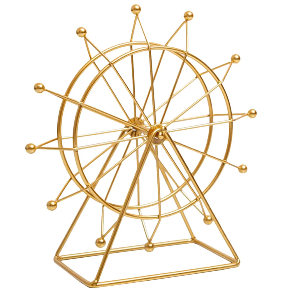 Ferris Wheel Model Adornment Decorative Accents Golden Table Decorations Home Office