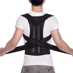 Reinforced Belt Lumbar Column Posture Corrector Vest Adjustable Back Support Strap Shoulder Spine Brace Neck Stretcher Trainer