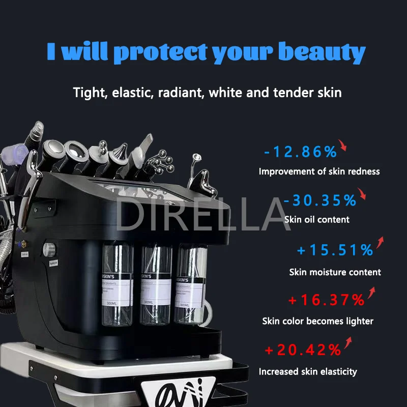 Professionele Hydra 8/10 in 1 Bubble Skin Beauty Machine Face Lift Stevige Zuurstof Jet Peeling Multifunctionele Facial Spa-apparatuur