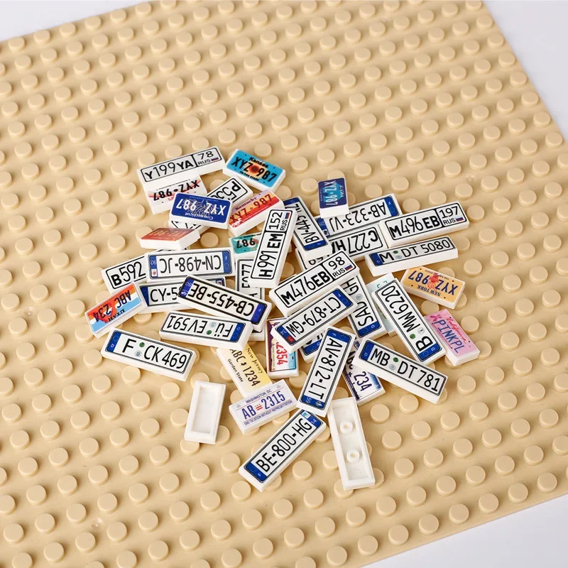 Kit de blocs de construction MOC City pour garçons, carreaux College, cartes de banque d'argent, plaque d'immatriculation de passeport, médaille, accessoires de bricolage, mini brique, jouets, cadeau