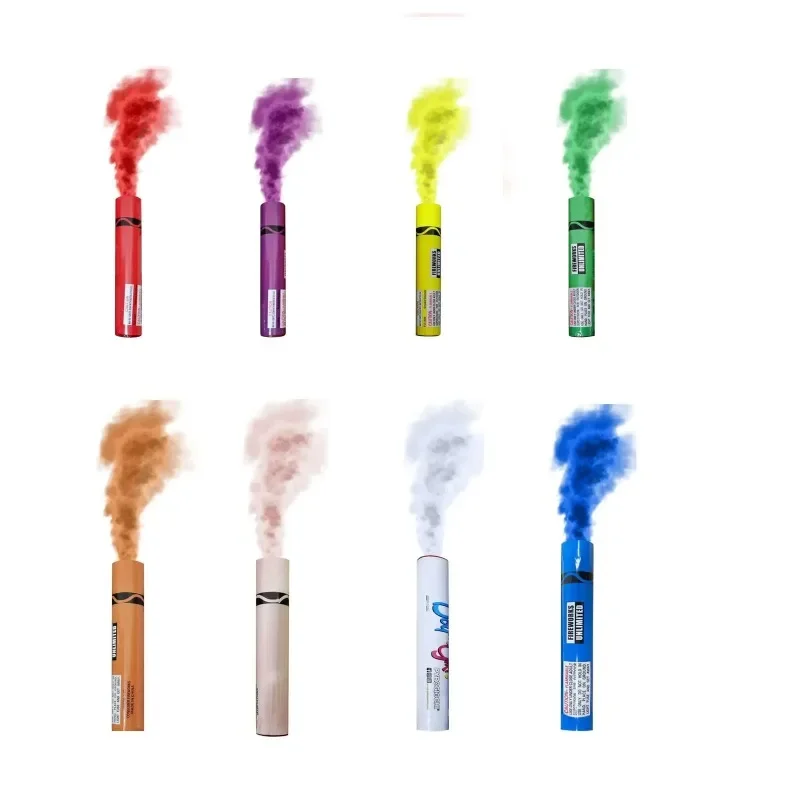 5/10/15 قطعة 8 ألوان يده الدخان أنبوب المرحلة حفل زفاف جو الإبداع الضباب الدخان الدعامة الدخان يدوم لمدة 2 دقيقة