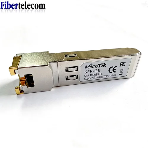Módulo de fibra SFP Puerto Ethernet Módulo RJ45 1000BASE-T Conector de interruptor Cobre Compatible con Mikrotik Gigabit Ethernet