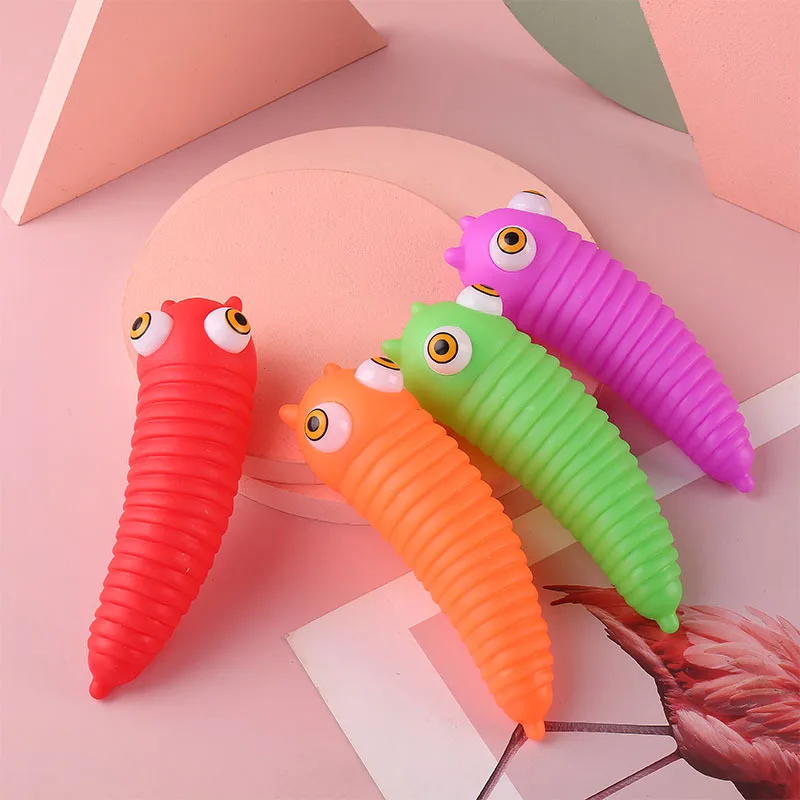 Soft Toy Animal Cute Anti-Stress Ball Tricky caterpillar vent doll Toys Abraact Soft Sticky Squishi Stress Relief Funny Gift j87