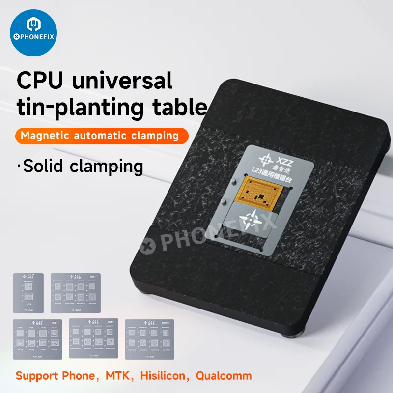 Xinzhizao XZZ L23 plataforma de plantilla de reparación de CPU para IPhone A8-A16 teléfono Android placa de posicionamiento de malla de acero inferior Universal