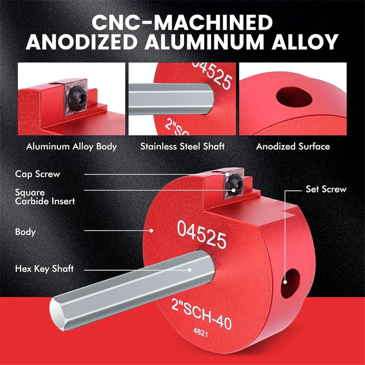 

New 8Pcs PVC Pipe Reamer Kit , PVC Fitting Saver, PVC Socket Saver, Fit for Standard 1/2inch Drill PVC Pipe Reamer Tool
