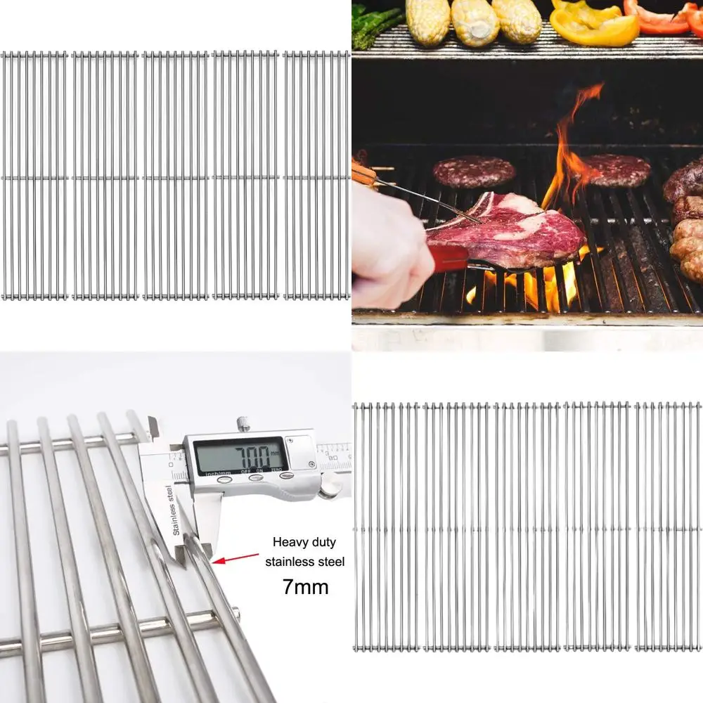 

5-Pack 17.375 Stainless Steel Cooking Grates for Broil-Mate, Huntington, Broil King 540, 590, 590-S, 9235, 9635 Models