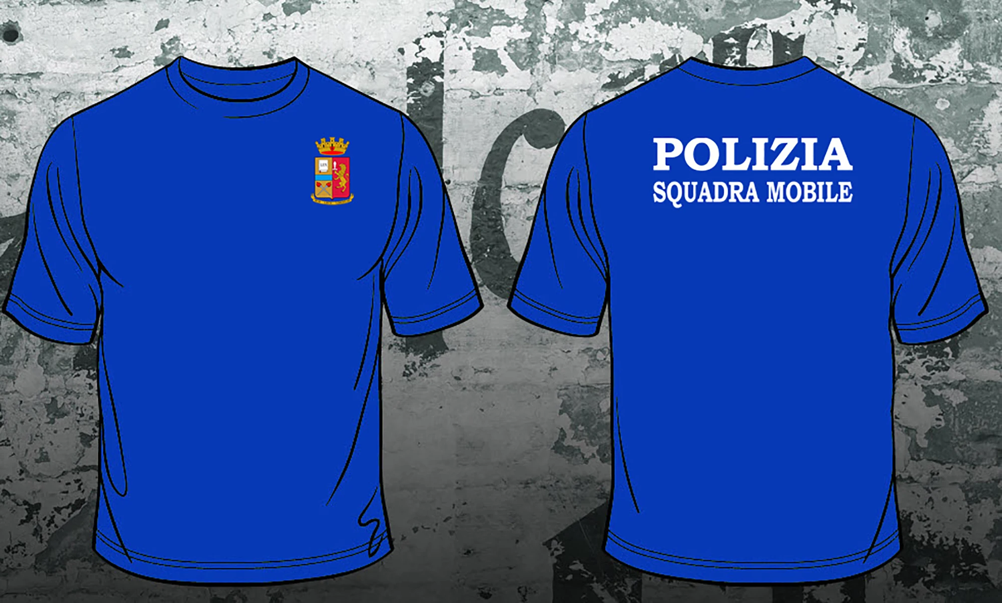 Italian Polizia Di Stato Italia Italy Squadra Mobile T Shirt Men Funny Brand Clothing Mens Printed Fashion Design Muscle T-Shirt