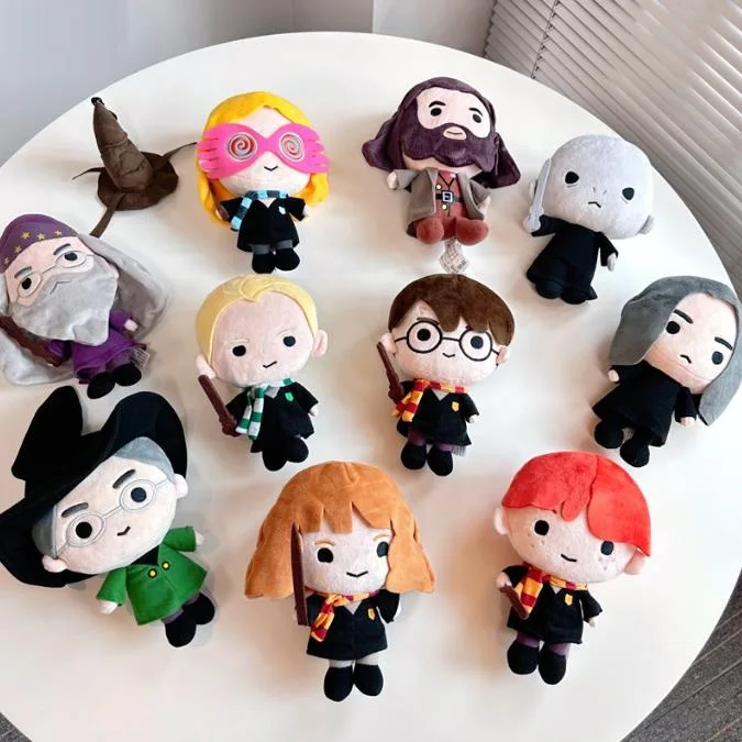 Peluche de Harry Ron Malfoy para niños, juguete de peluche de 20cm, Hermione, Potter, Snape, Voldemort, Dumbledore, Luna, Hager, regalo de cumpleaños