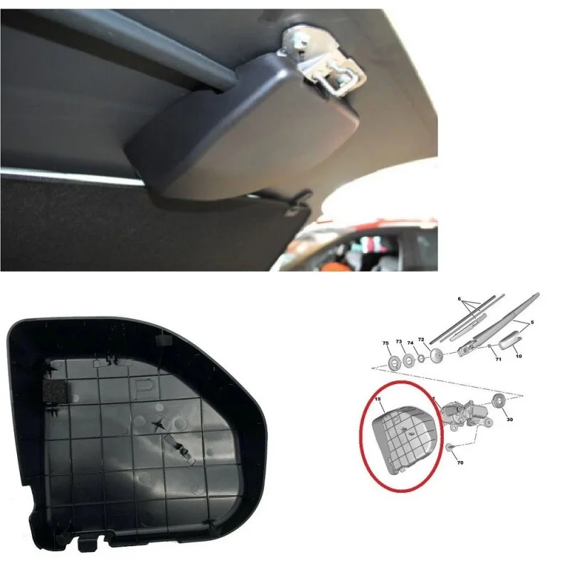 

Car Rear Wiper Motor Cover Cap For Toyota For Aygo 2014-2021 For Peugeot C1 For Citroen 108 2014-2021 B001099580 Auto Accessorie