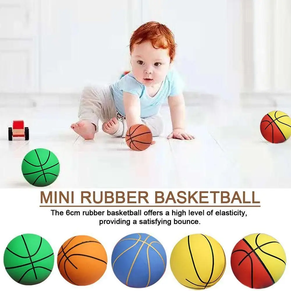 Ultra-high Elastic Small Basketball Outdoor Sport Games Children Toy Mini Rubber Basketball Hand Stress Ball Grip Strength Balls