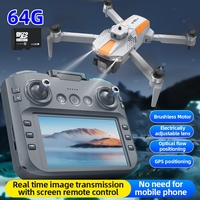 LF669 FPV Drone 5G 4.5inch LCD Screen Remote Control Dron 4K HD Camera 360° Obstacle Avoidance GPS Brushless RC Quadcopter 64G