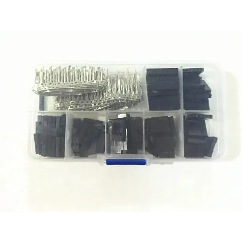 310PCS/LOT 2.54mm Plastic Dupont Jumper Wire Kit With Box 1P 2P 3P 4P 5P 6P 2*4P Wire Plug Cable Housing Female Pin Connector