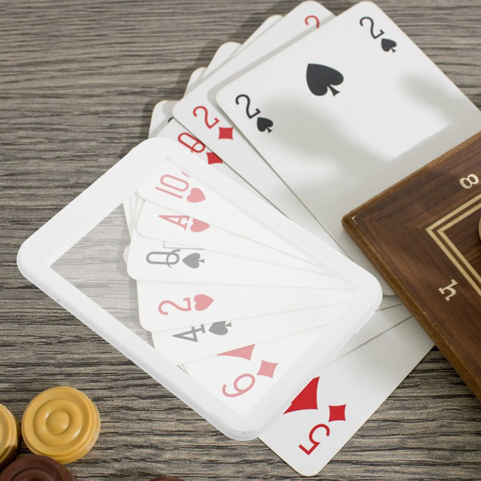 

10pcs Clear Game Card Holders Protective Sleeves Display Cases for Trading Cards Plastic Protector White