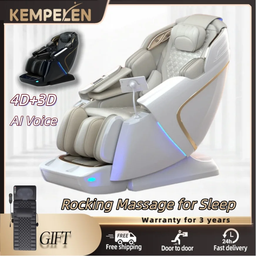 SwayLuxe™ 4D+3D Dual-Core Massage Chair with 149cm SL Track, Cradle Swing & Zero Gravity