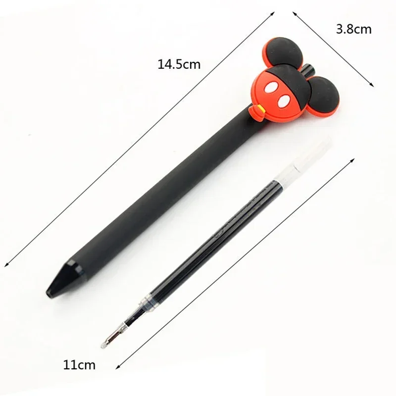 Imagem -05 - Disney-bonito Mickey Mouse Caneta Gel Conta Mão Preto Assinatura Escritório Pen Estudantes da Escola Kawaii Escrita Stationer 10 Pcs