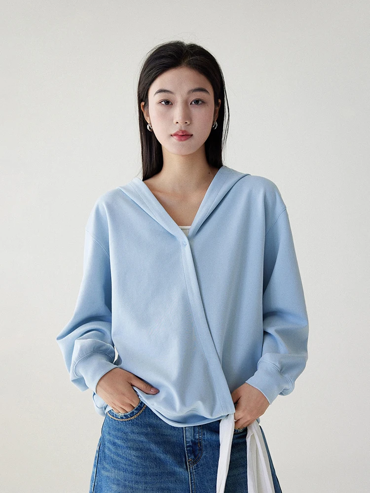 

Повседневная женская толстовка Boran свободного кроя, универсальная, с длинным рукавом, термобелье, осень-зима, новинка