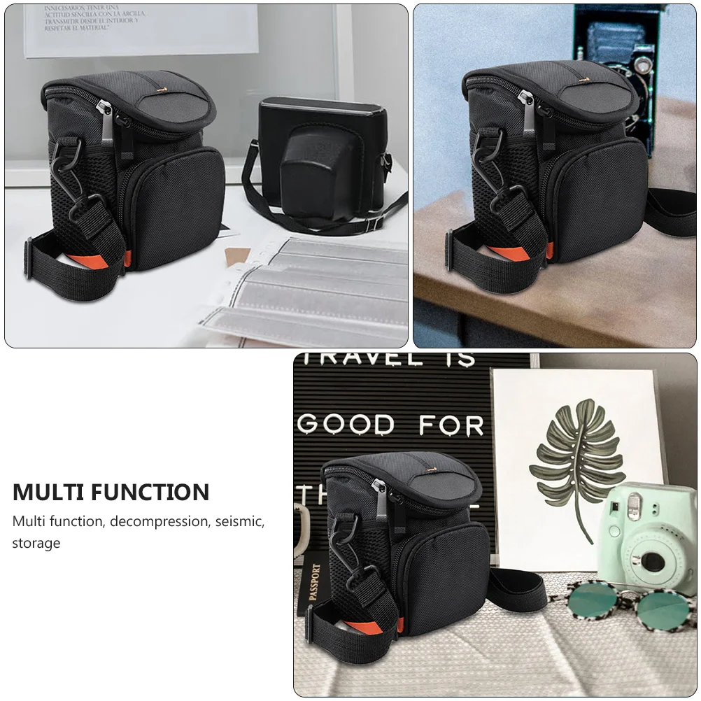 

1Pcs Camera Storage Bag Nylon Protective Shoulder Case Compatible with A6000 A6300 A5100 Durable Layered Travel Carrying Case