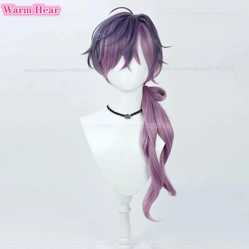 

Новый! Uki Violeta Косплей Vtuber NIJISANJI Длинные 67 см темно-фиолетовые градиентные термостойкие синтетические парики для вечеринок + шапочка для парика