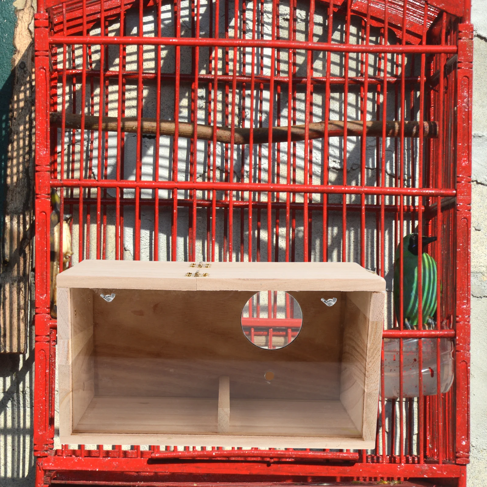 

Parakeet Bird Nesting Box Wooden Acrylic Transparent Window Outdoor Garden Cockatiel Nest Breeding Bird Nesting Box