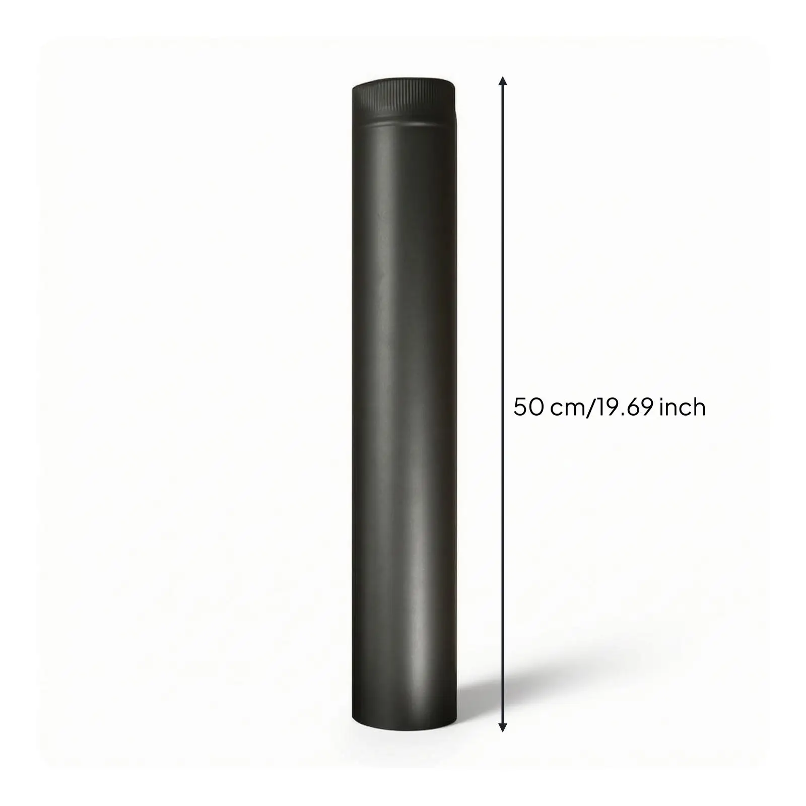 Fireplace Heater Pipe Industrial Heater Pipe with Ribbed Collar Straight Chimney Flue Heat-Resistant