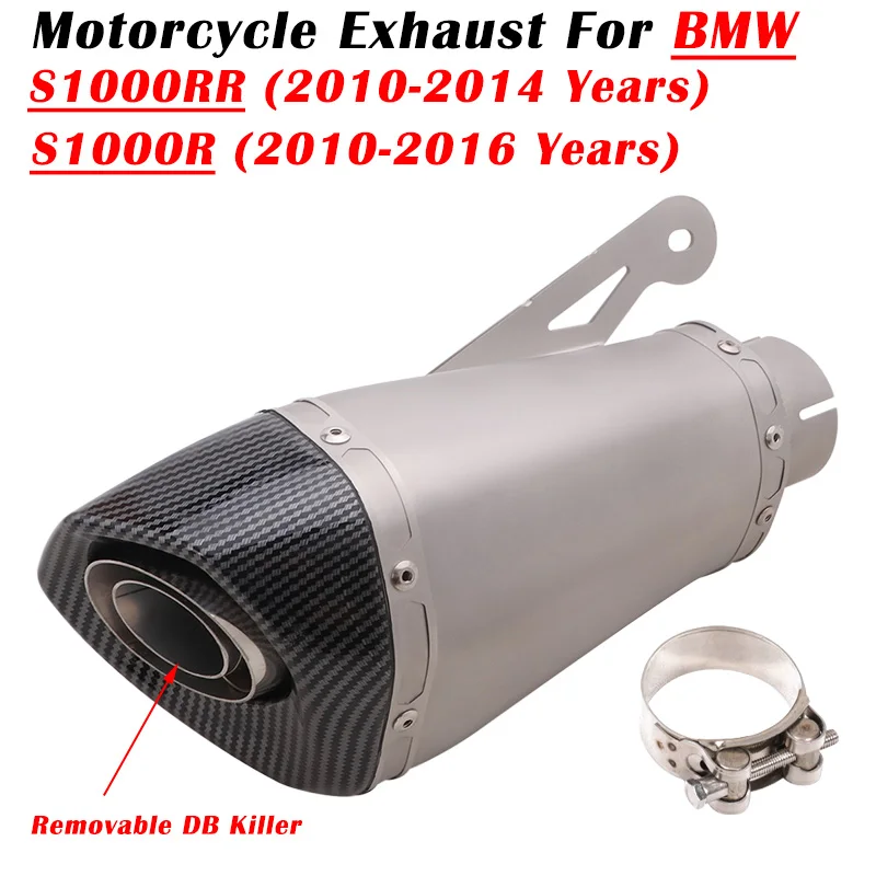 

Надевается для BMW S1000RR S1000R 2010-2015 2016 мотоциклетные выхлопные системы Escape, модифицированный 60 мм лазерный глушитель E-Mark DB Killer
