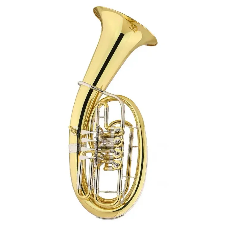 Wholesale Brass Lacquered Gold 4 Flat Key Euphonium Wind Instrument