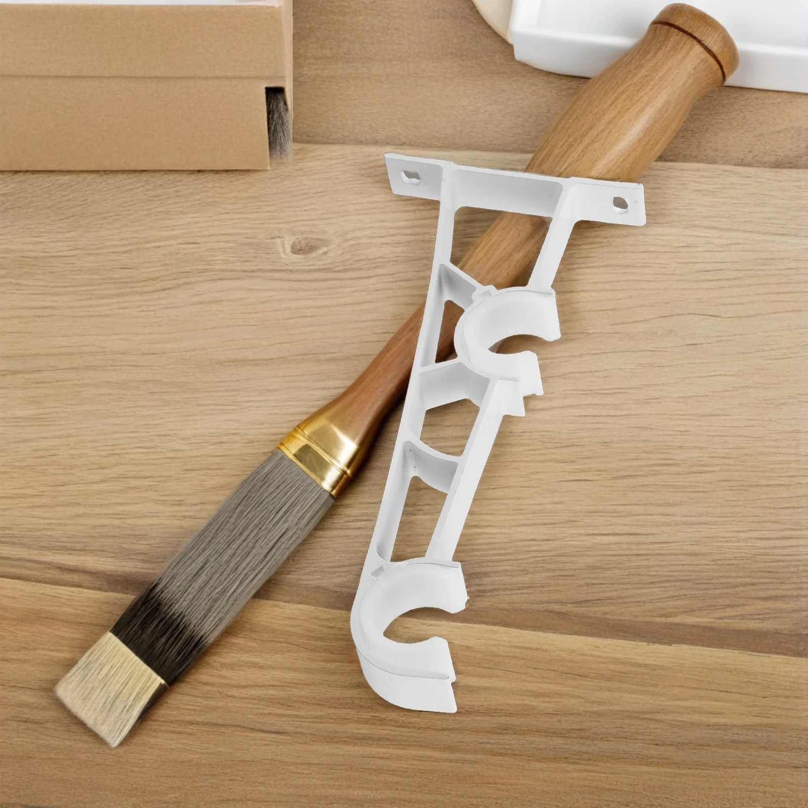 

4Pcs Double Curtain Rod Brackets Aluminum Alloy Heavy Duty Wall Mounted Supports for Curtains Thickened Curtain Rod