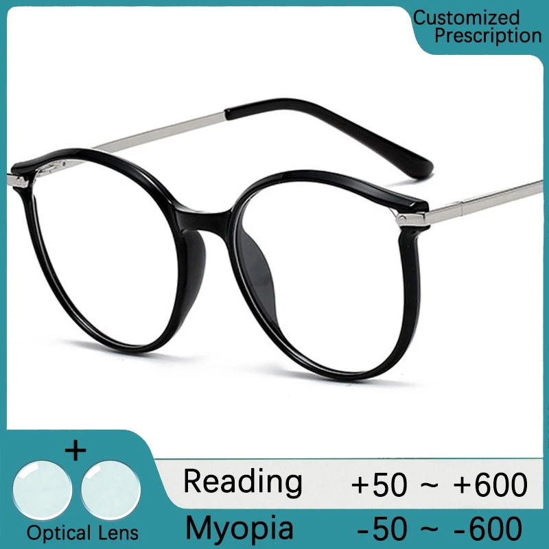 Nouvelles lunettes de lecture anti-lumière bleue pour femmes, design personnalisé œil de chat, verres optiques sur mesure