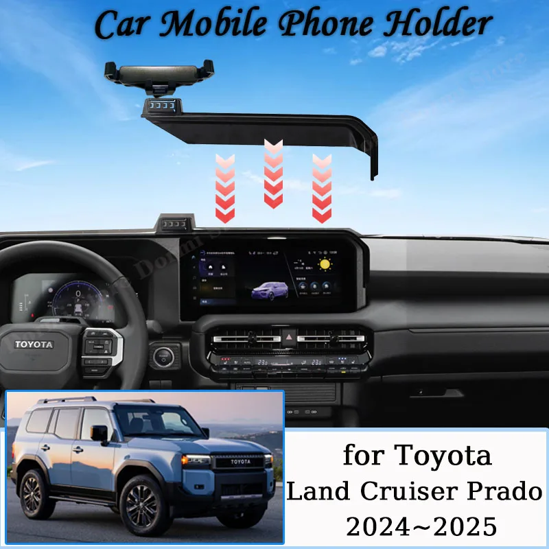 

Car Mount for Toyota Land Cruiser Prado J250 J300 TXL 2024 2025 Mobile Phone Holder GPS Bracket Gravity Stand Auto Accessories