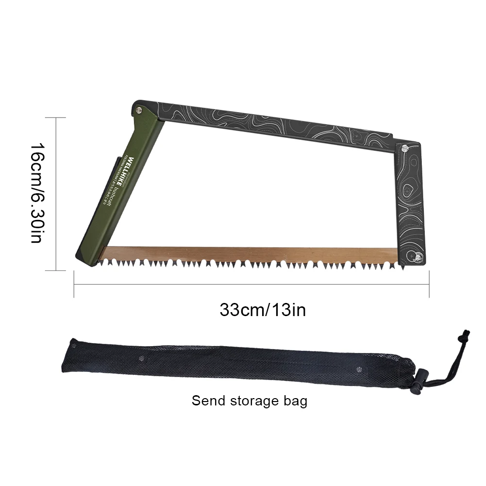 เลื่อยพับอลูมิเนียมอัลลอยด์มัลติฟังก์ชั่เลื่อยมือแคมป์ปิ้งเลื่อยมือพับได้กลางแจ้งเดินป่าเครื่องมือการอยู่รอด