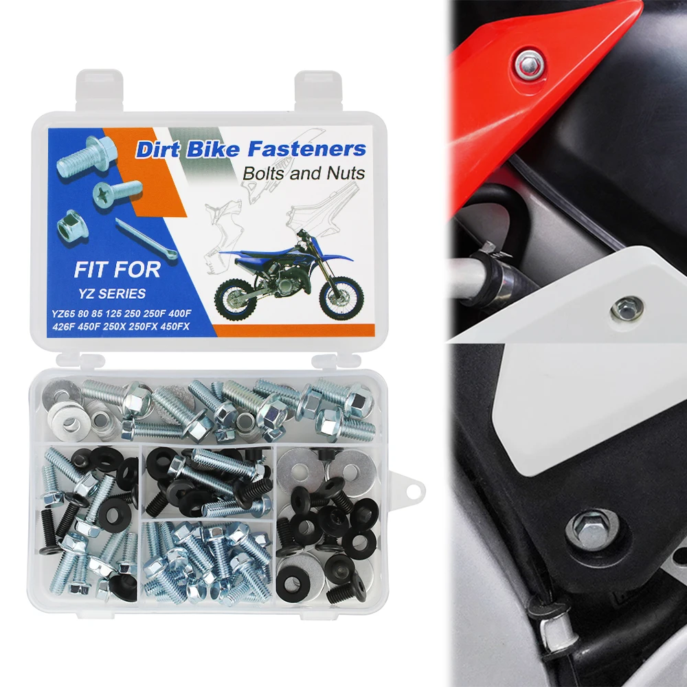 Body Plastic Frame Fender Engine Bolts Kit For Yamaha YZ65 YZ80 YZ85 YZ125 YZ250 YZ250F YZ400F YZ426F YZ450F YZ250X/250FX/450FX