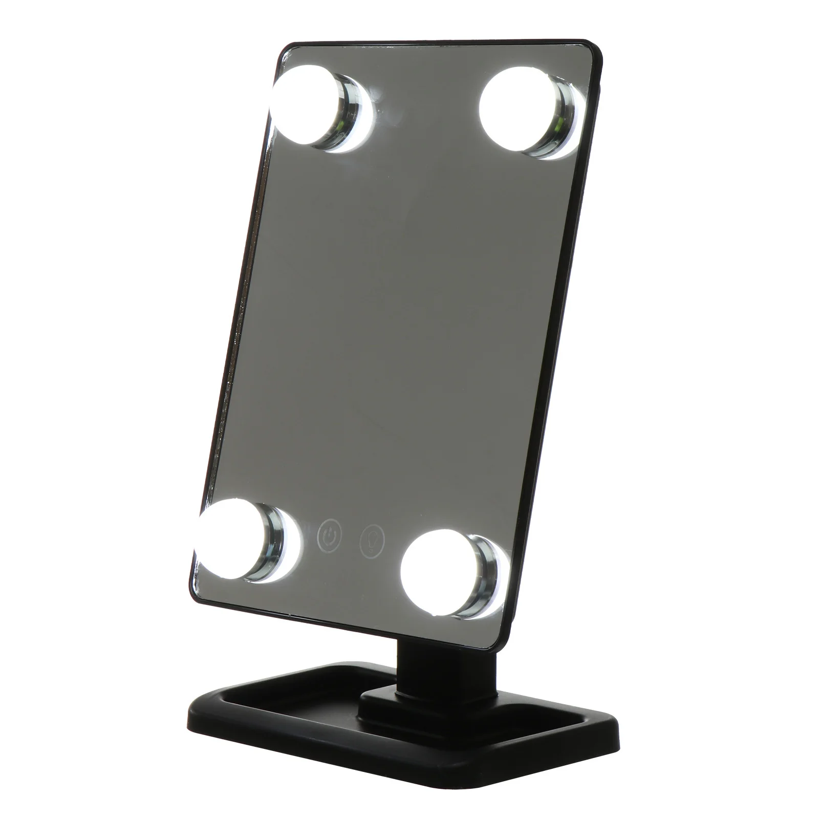 Miroir de vanité de table pivotant réglable à 3 vitesses de maquillage LED pour salle de bain chambre coiffeuse miroir de vanité LED
