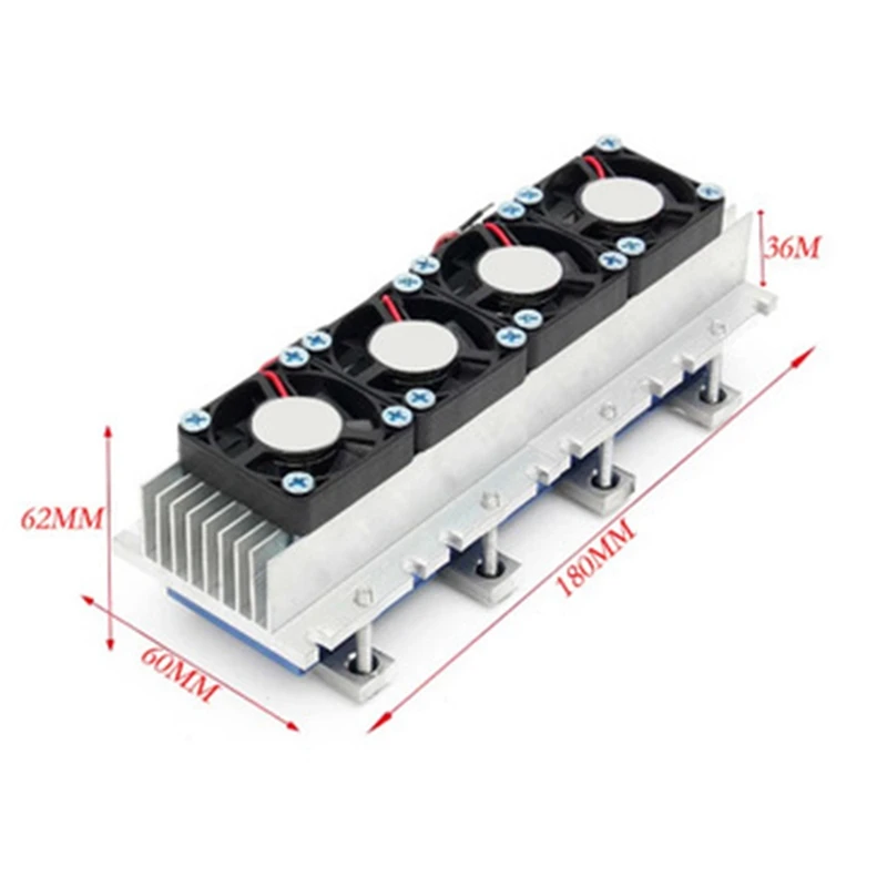 Refrigerador termoelétrico Peltier Refrigeração, DC 12V 30A, Semicondutor Ar Condicionado, Acessórios do sistema de refrigeração, Kit DIY