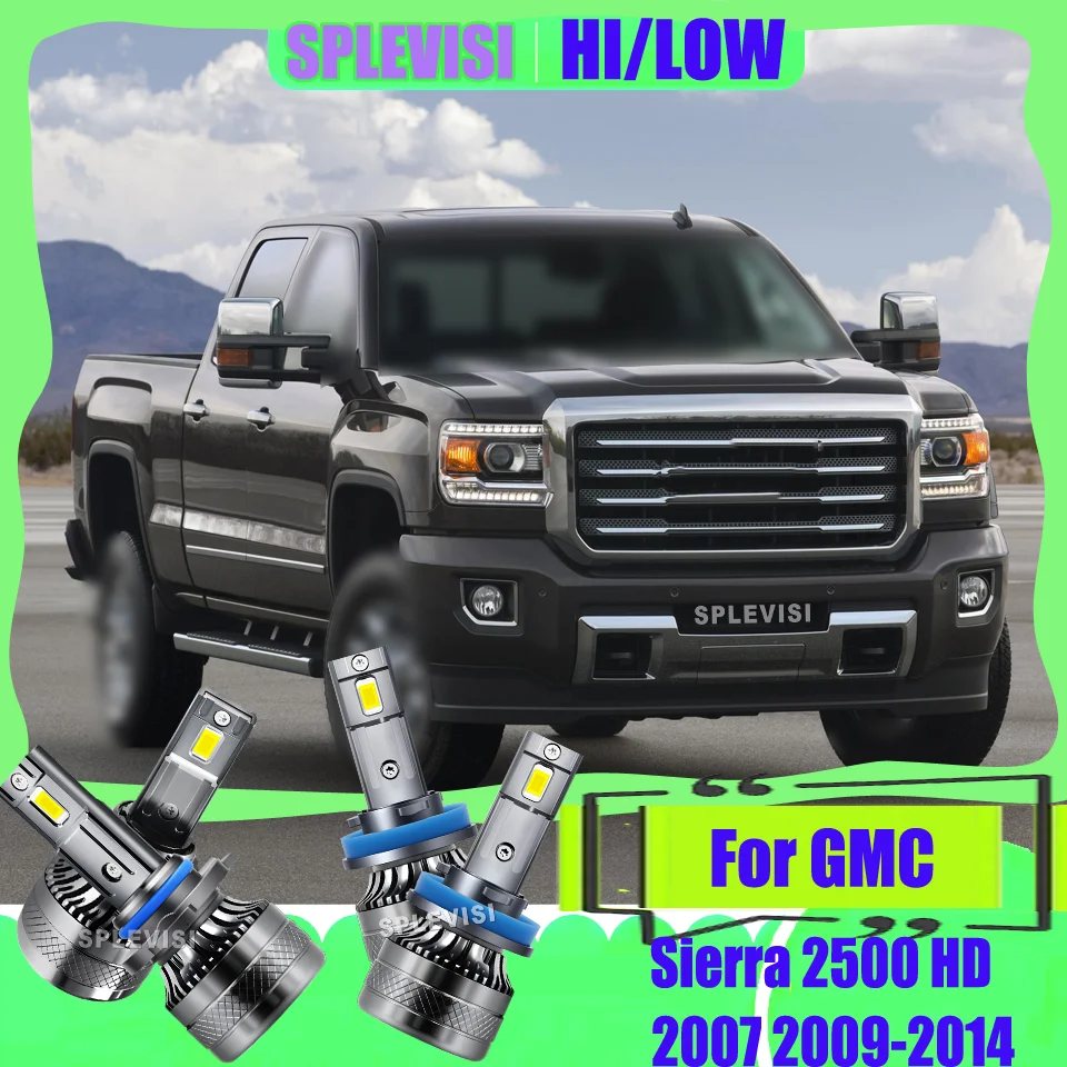 

2-Yr Warranty Car LED Bulbs 6000K 20000LM 12V Advanced Cooling System For GMC Sierra 2500 HD 2007 2009 2010 2011 2012 2013 2014