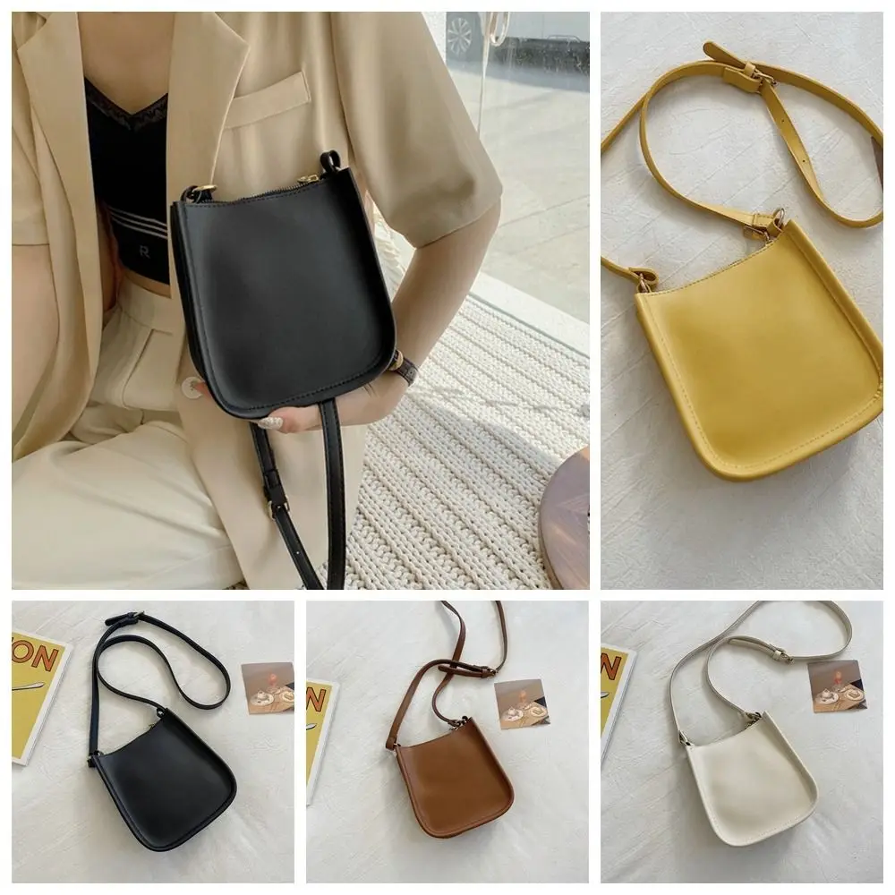 حقيبة كاجوال من جلد البولي يوريثان مربعة صغيرة بيضاء حقيبة الهاتف المحمول حقيبة كتف حقيبة يد سوداء حقيبة كروس للفتيات