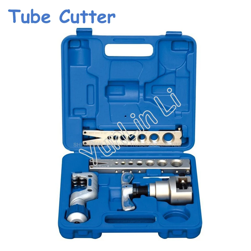 Tube Cutter Refrigeration Repair Tool Set Eccentric Flaring Tool for Refrigeration Contain VFT-808-MIS