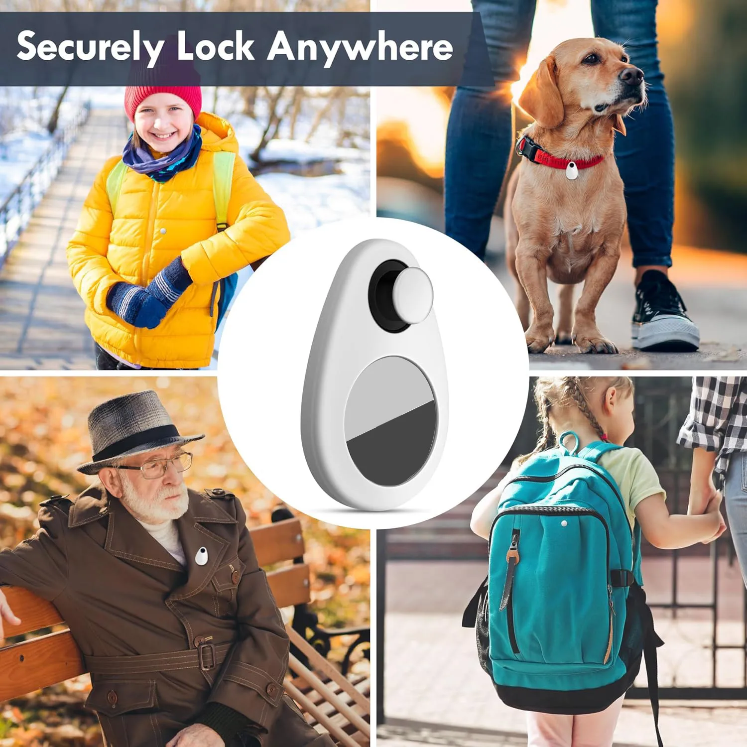 For AirTag Silicone Brooch Holder Case for Kids Hidden GPS Anti-Loss Cover with Pins for Children Elderly Pets Clothes Luggage