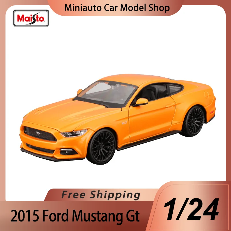 Maiisto-Ford Mustang GT Alloy Miniature Diecast Modelo Ford Sports Car, brinquedo para crianças, presente de Natal, novo produto, Disponível, 1:24, 2015