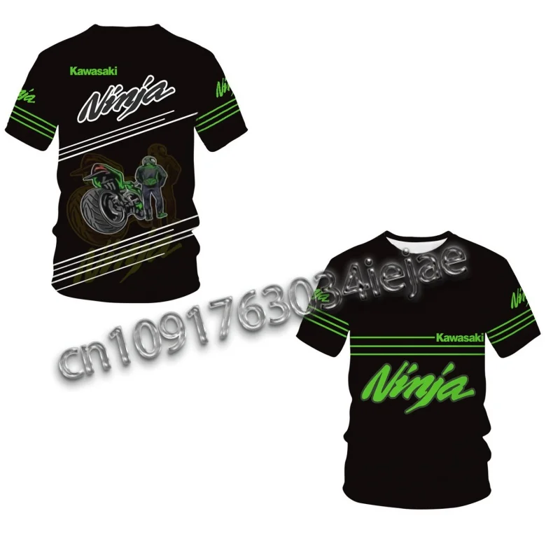 

Kawasaki мотоциклетный мужской летний 3D принт мужской персонализированный костюм для соревнований локомотива детский унисекс уличный спортивный топ