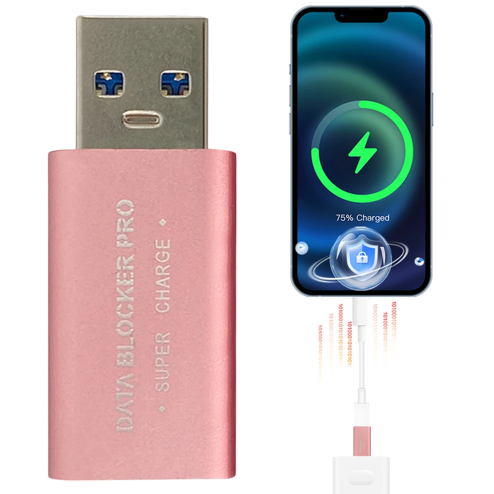 

USB A Defender Protect Against Juice Jacking Fast Charging Adapter Secure Charging Data Blocker Provide Safe Charging