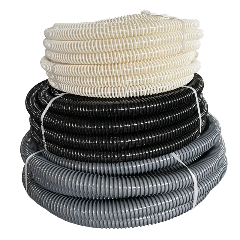 2025Flexible Plastic Reinforced PU Pipe with Corrugated Spiral Water Pump, Flexible Hose Through Material Pipe