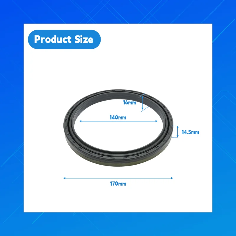 

DMHUI NBR High-quality mixer truck,tractor oil seals,Size 140x170x14.5/16mm,applicable to mixer truck ,OEM: Corteco 12016688B