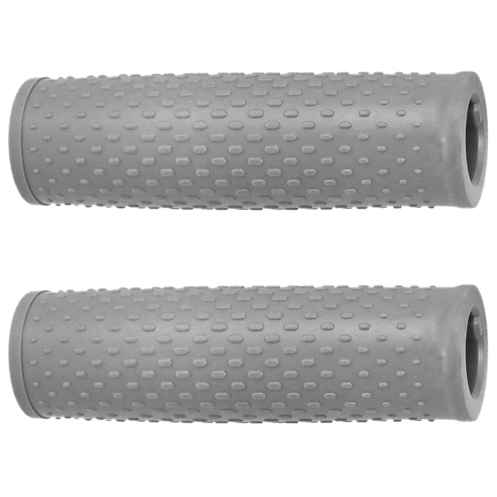 

2pcs Black Silicone Handlebar Grips Scooter Shock Absorption Anti-Slip Rubber Covers Electric Scooter Accessories Lightweight