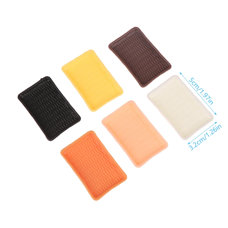 6 แพ็ค 1:12 Scale Dollhouse Miniature บนโต๊ะอาหารแผ่นถาดอาหารตุ๊กตาของเล่นอุปกรณ์ครัวตกแต่ง