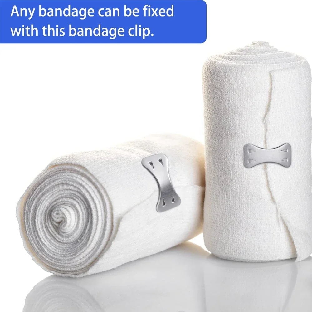 1 Rolle elastische Kompressionsbandage mit Haken, sportliches Sport-Stützband für Knöchel, Handgelenk, Arm, Beinverstauchungen, Erste-Hilfe-Messung – Detail 4